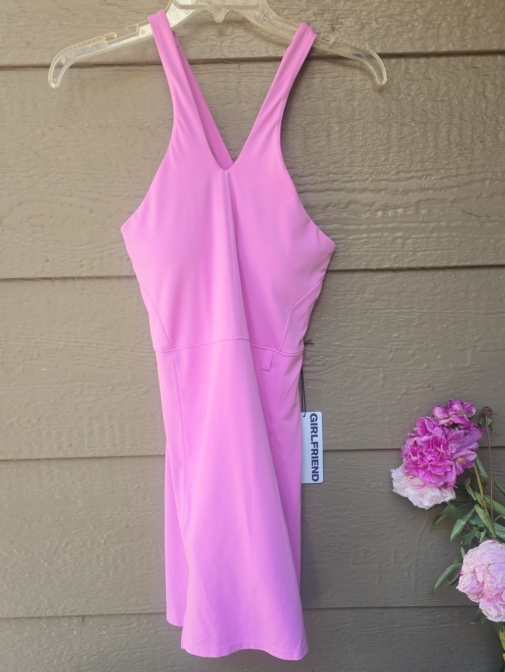 Girlfriend Collective Pink Racerback Active Dress NWT L